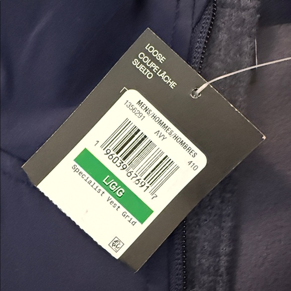 New Under Armour UA Specialist Vest Black/Gray Fleece Zip Up Zip Pockets Large - Picture 7 of 16